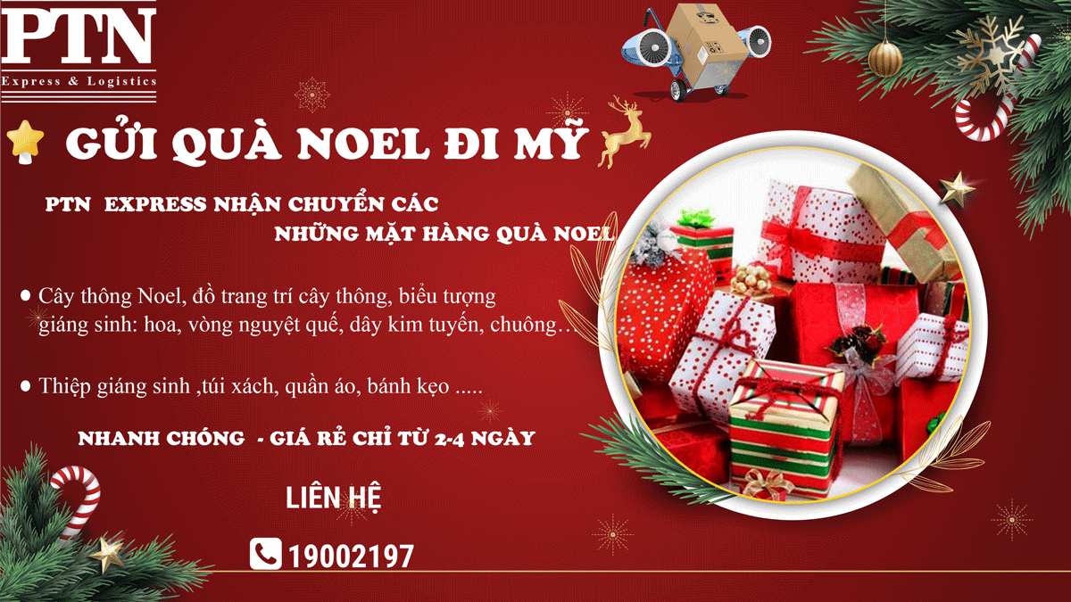 Gửi quà Noel đi Mỹ